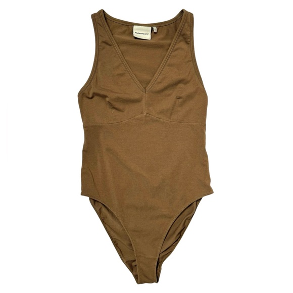 Richer Poorer | Women's Soft Stretch Modal V-Neck Bodysuit in Woodgrain Small - Picture 2 of 10